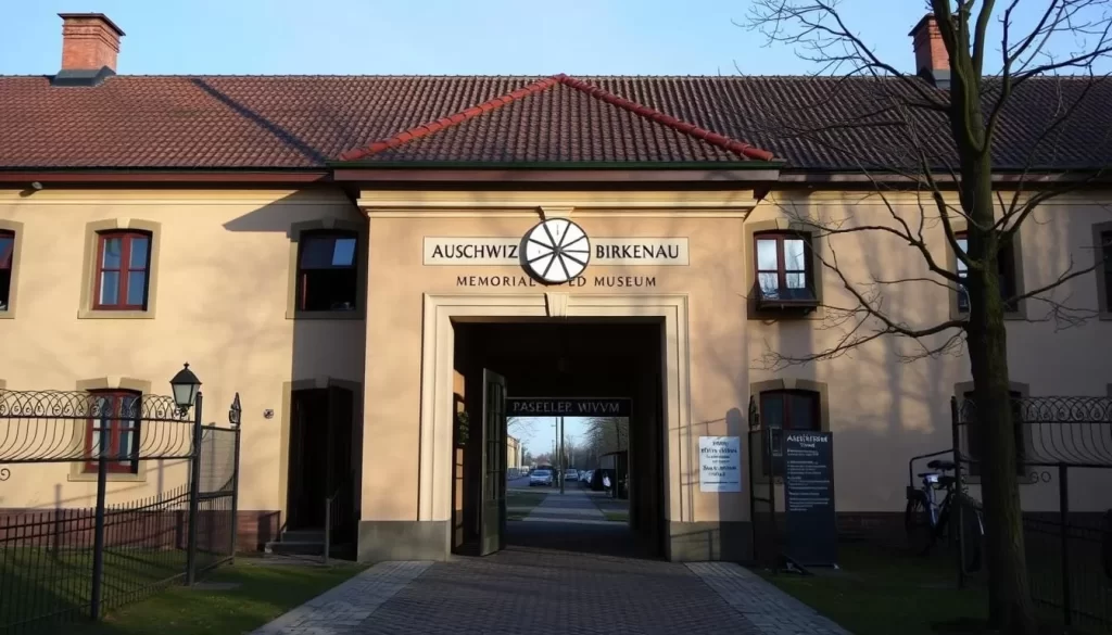 Image of Auschwitz-Birkenau Memorial and Museum entrance
