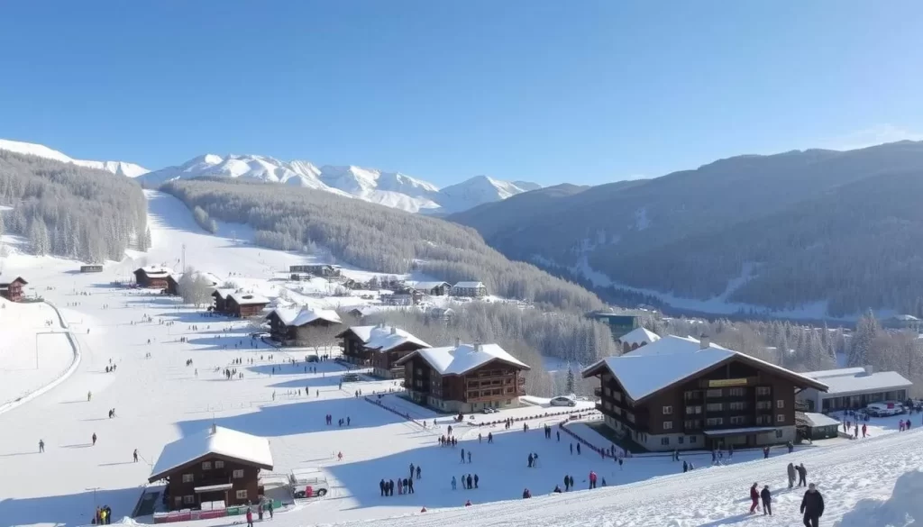 Image of Bad Gastein ski resort during peak winter season