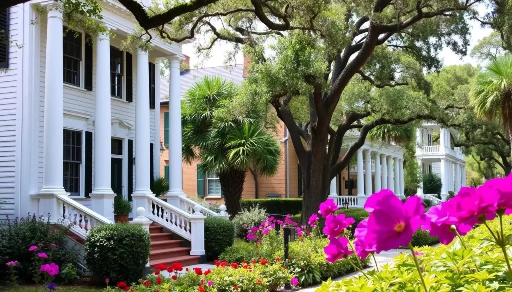 Image of Beaufort's historic district with antebellum homes