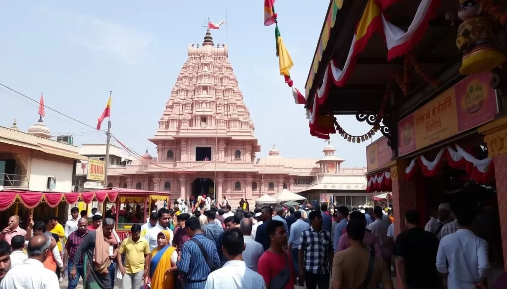 Image of Bhavnath Mahadev Temple during the fair