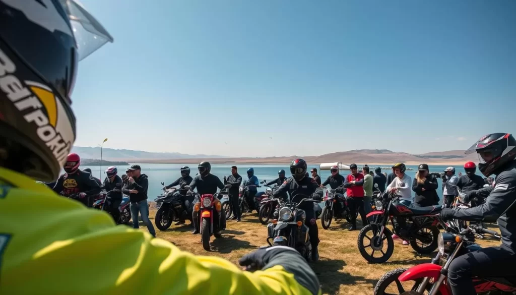 Image of Biker festival Lake Balkhash Kazakhstan