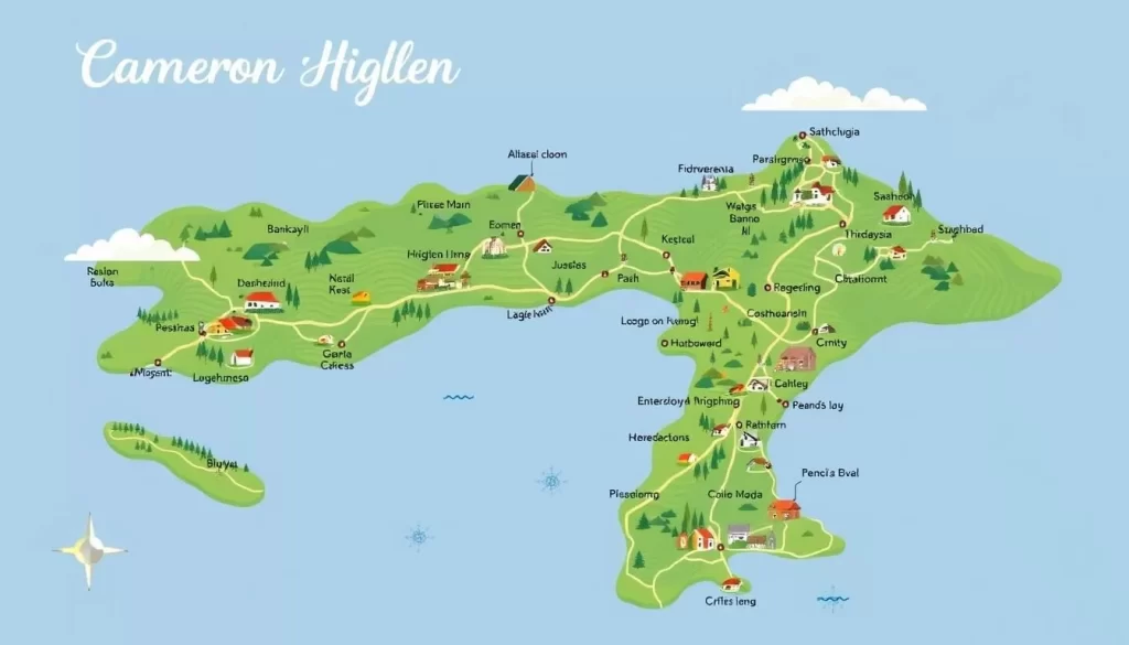 Image of Cameron Highlands map