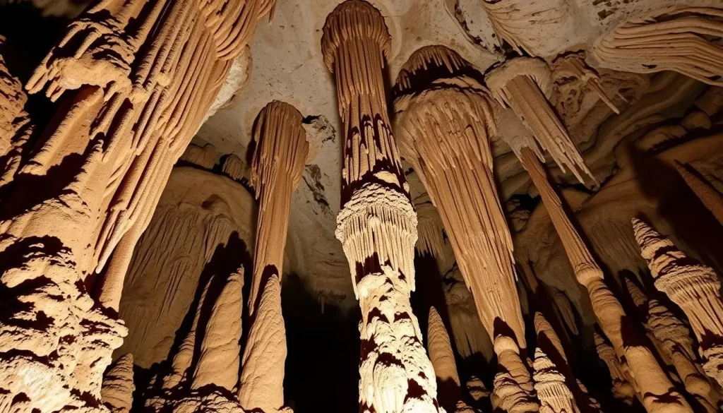 Image of Cathedral Caverns State Park's stalactites and stalagmites