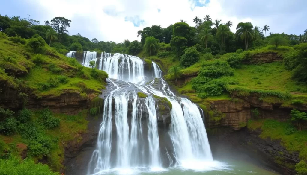 Image of Catherine Falls, a double-cascaded waterfall in Kotagiri