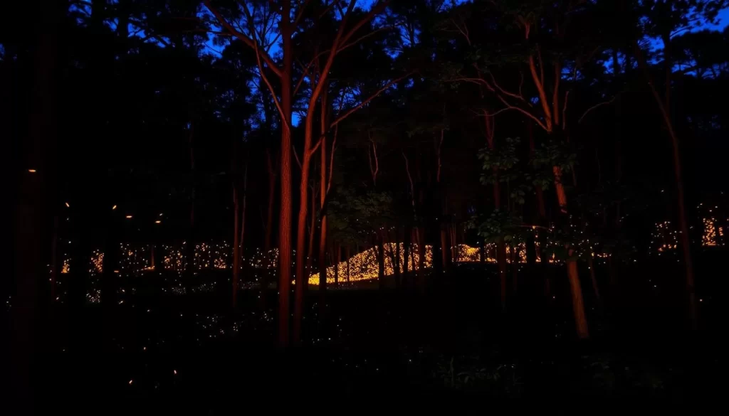 Image of Congaree National Park during the synchronous firefly display