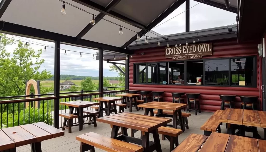 Image of Cross-Eyed Owl Brewing Company's outdoor area