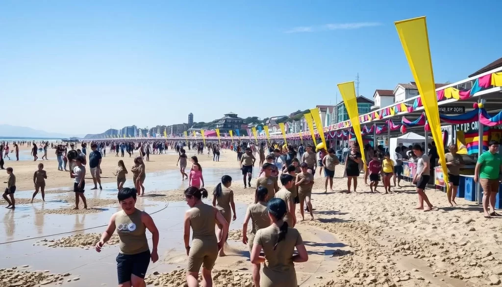 Image of Daecheon Beach during the Boryeong Mud Festival