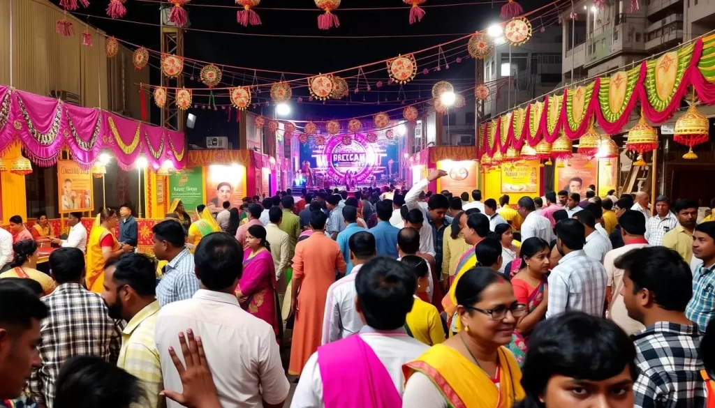 Image of Deccan Festival in Hyderabad featuring cultural performances and local crafts.
