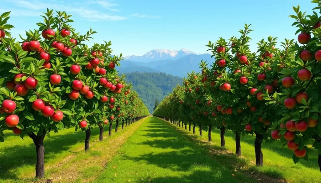 Image of Dhanaulti's apple orchards in the serene hills