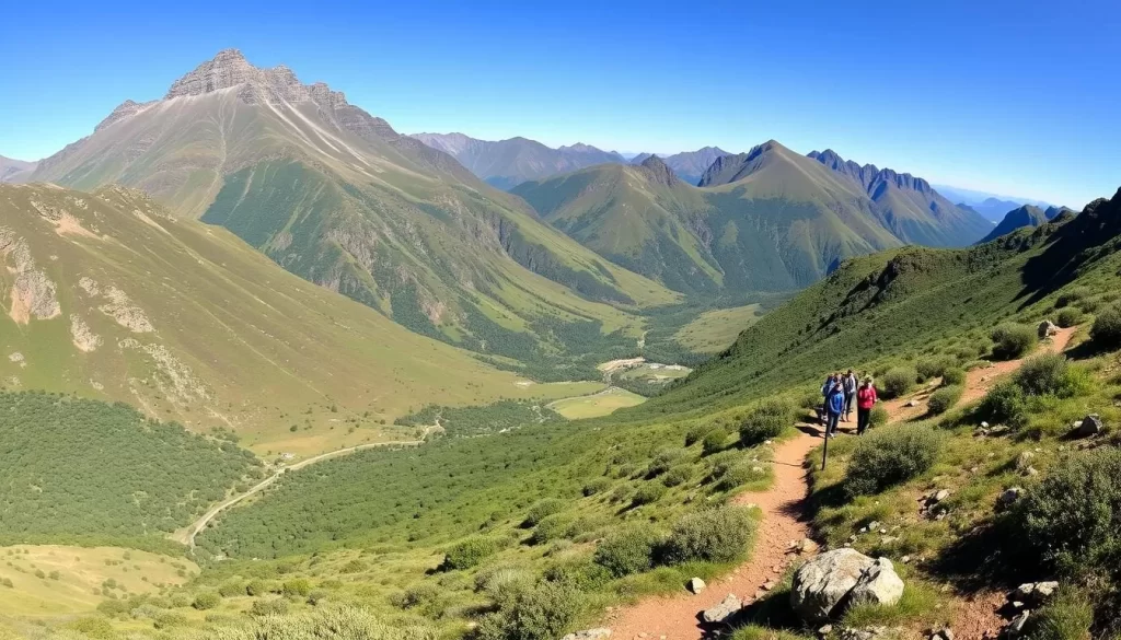 Image of Drakensberg Mountains hiking trails in South Africa