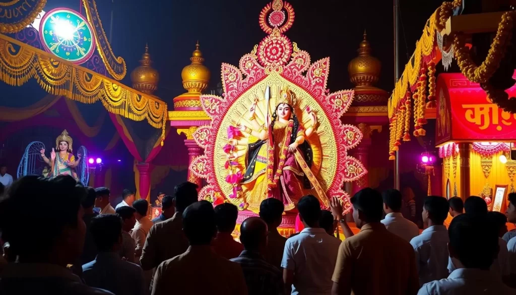 Image of Durga Puja pandal in Bangladesh