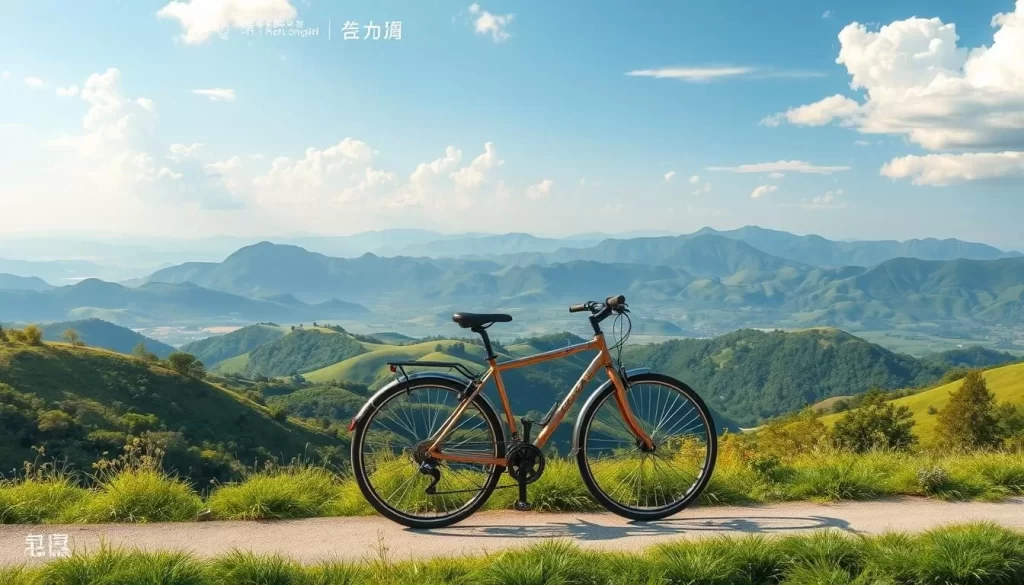 Image of Gangchon Rail Bike pedaling through scenic landscapes