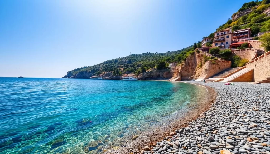 Image of Giresun Island's pebble beaches with clear Black Sea waters