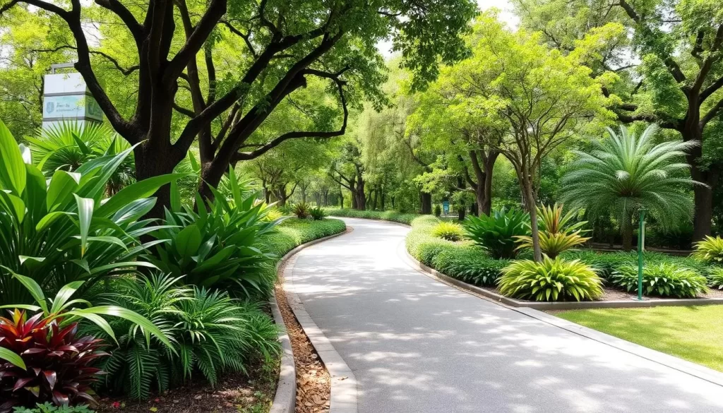 Image of Gukeng Green Tunnel Park with a scenic walkway and lush greenery