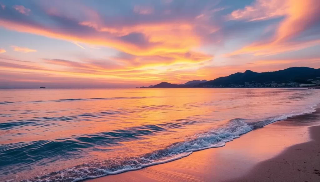 Image of Gyeongpo Beach at sunset