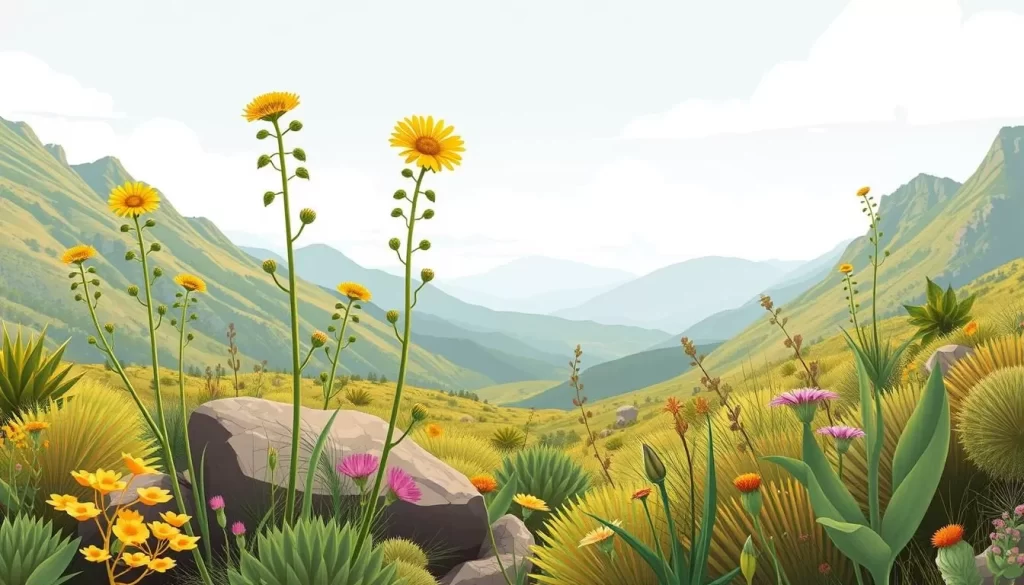 Image of Halfmens plants in their natural habitat at Halfmens Pass