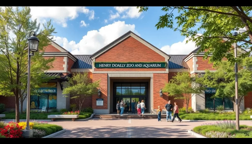 Image of Henry Doorly Zoo and Aquarium's main entrance