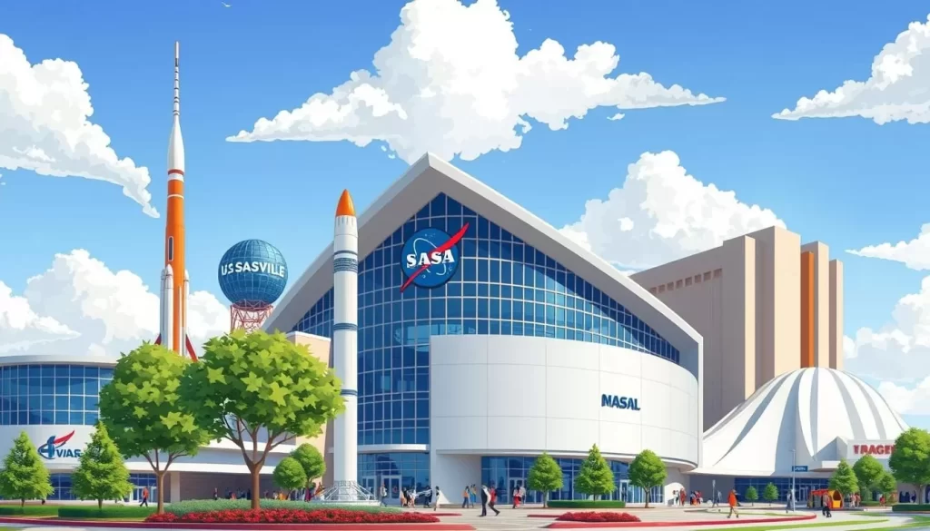 Image of Huntsville attractions like the U.S. Space and Rocket Center