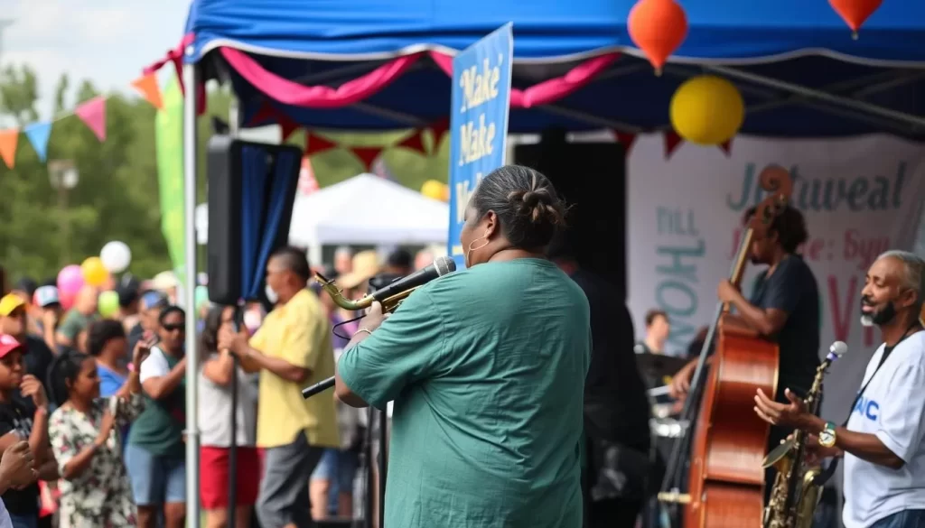 Image of I'll Make Me a World in Iowa festival with jazz and gospel performances