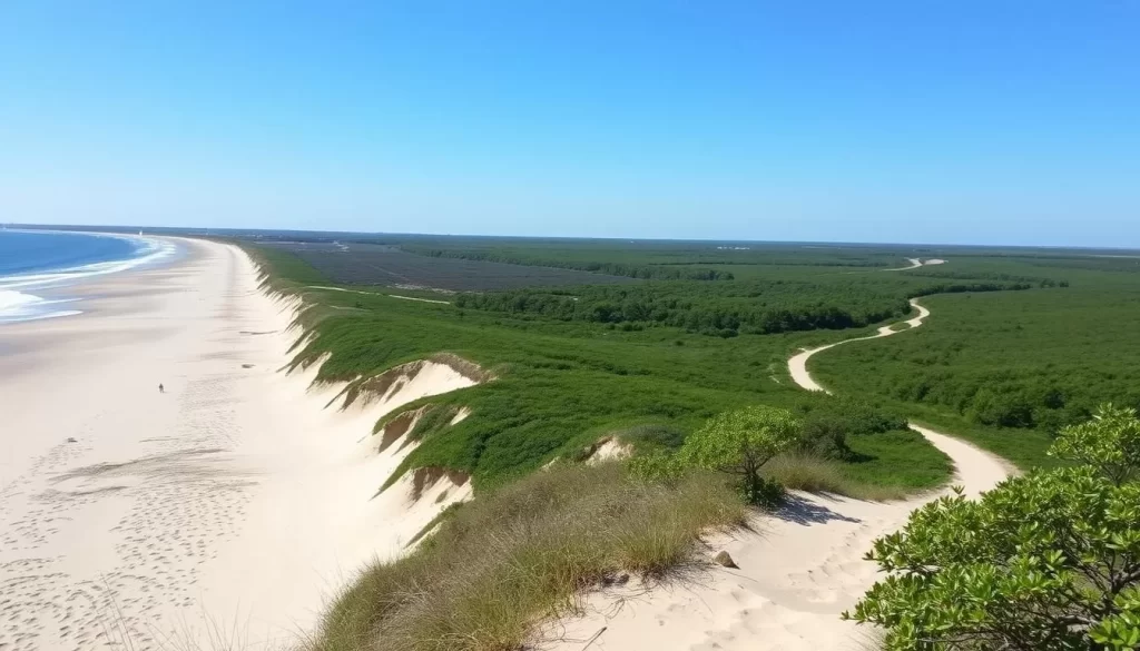 Image of Indiana Dunes National Park's beach and hiking trails