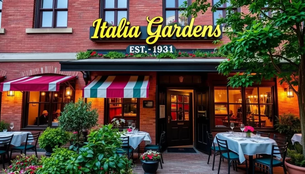 Image of Italia Gardens, Flint's first Italian restaurant established in 1931.
