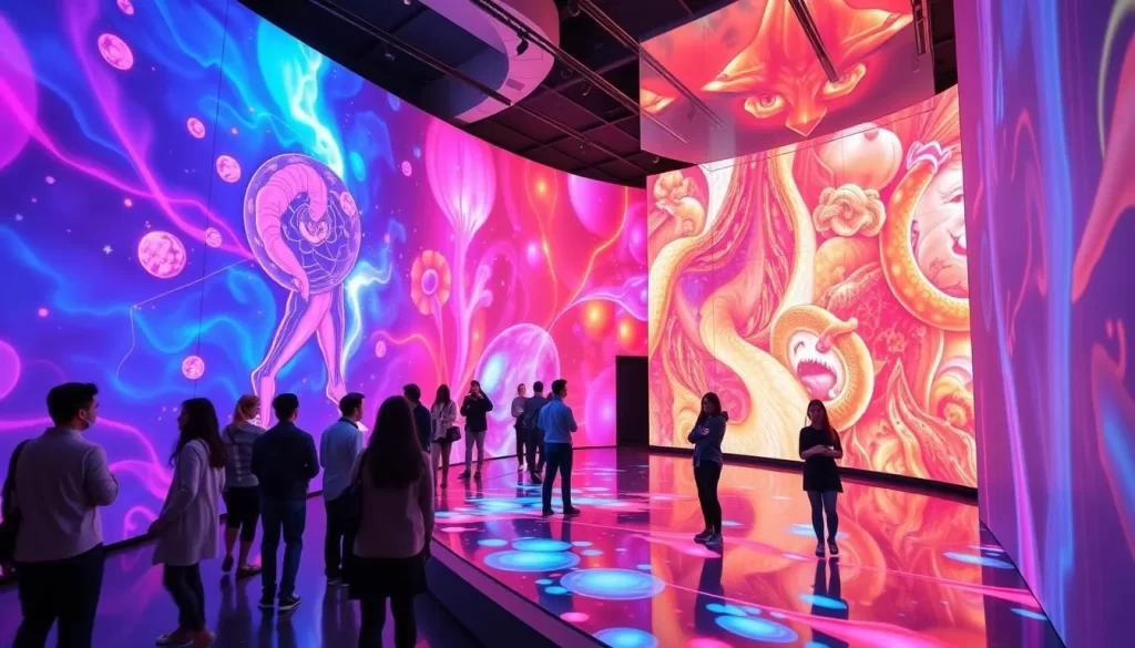Image of Jeju Arte Museum's interactive digital art installations