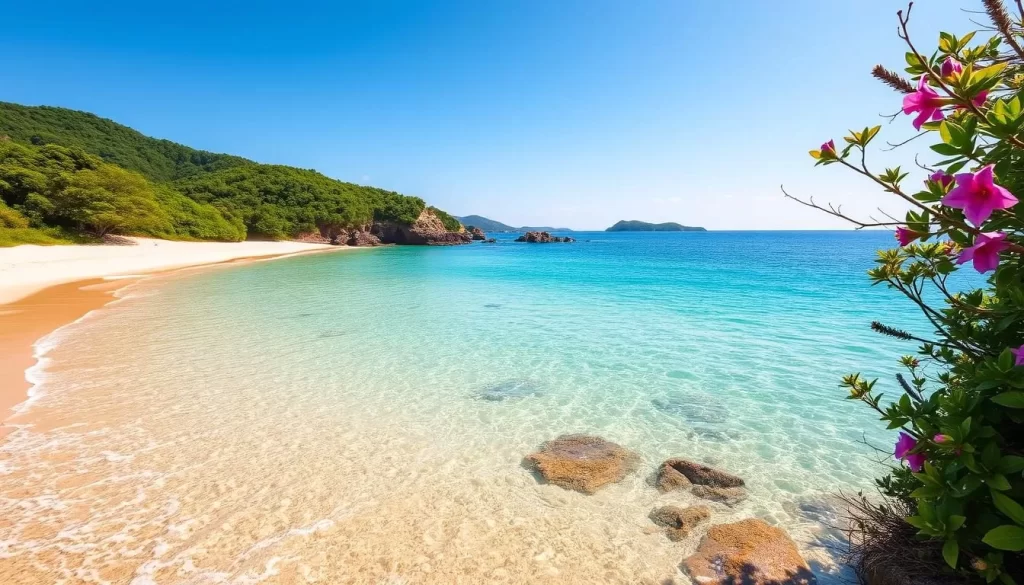 Image of Jeju Island's pristine beaches during summer