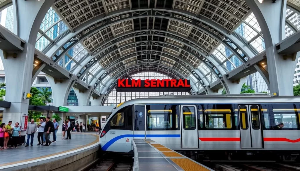 Image of KL Sentral or MRT/LRT train