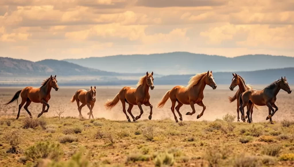 Image of Kaapsehoop wild horses roaming freely