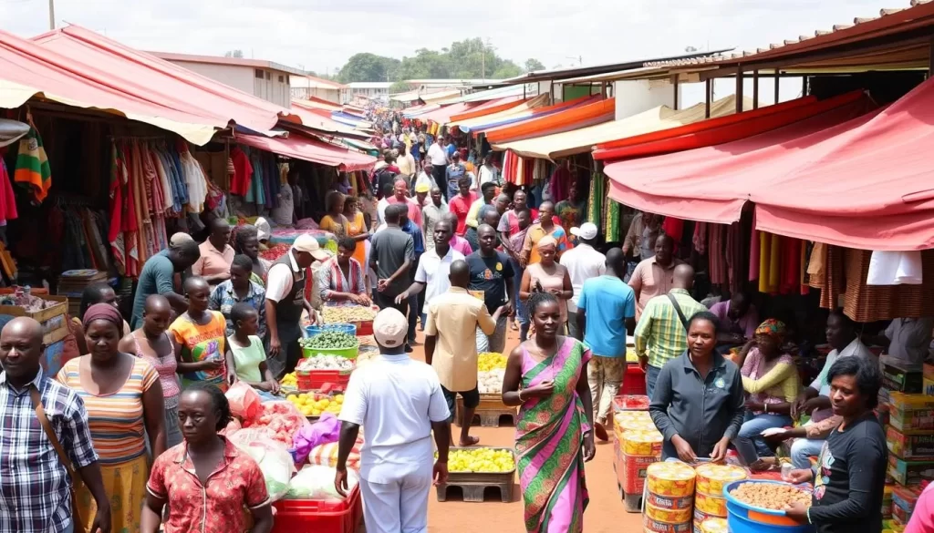 Image of Kibuye Market, one of the biggest open-air markets in Kenya