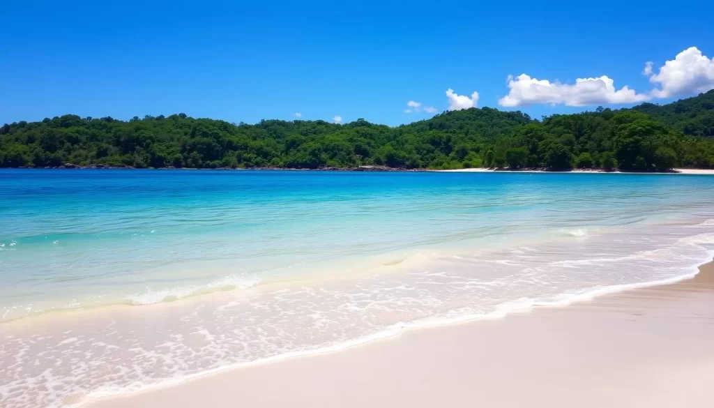 Image of Kinaliada Beach with clear waters and sandy shore