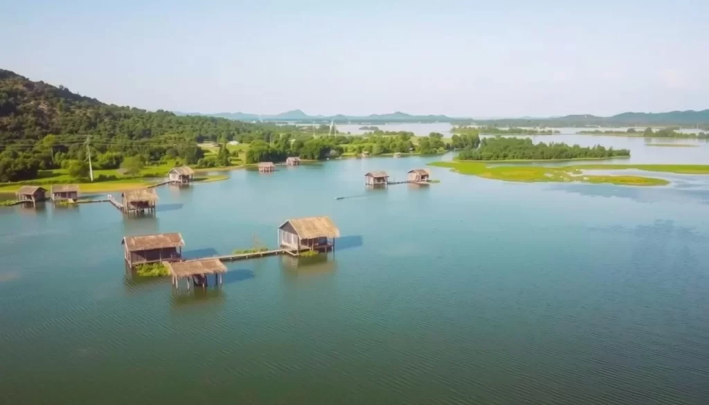 Image of Kosi Bay Area with traditional fish kraals and serene lakes