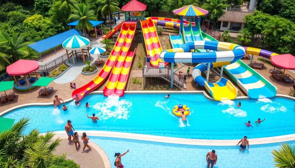 Image of Krabi Slider water park with water slides and family-friendly facilities