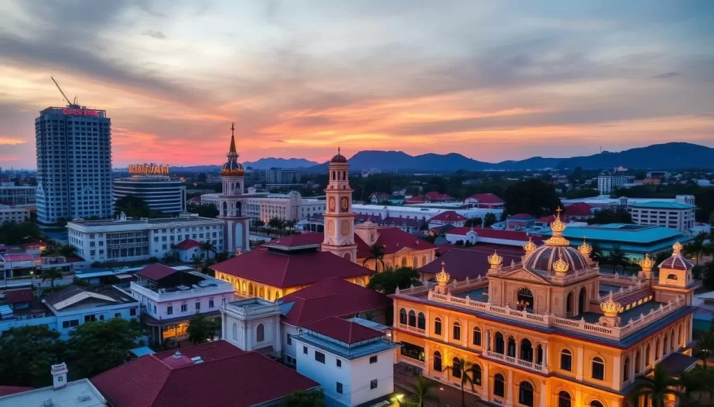 Image of Kuala Terengganu cityscape with cultural landmarks
