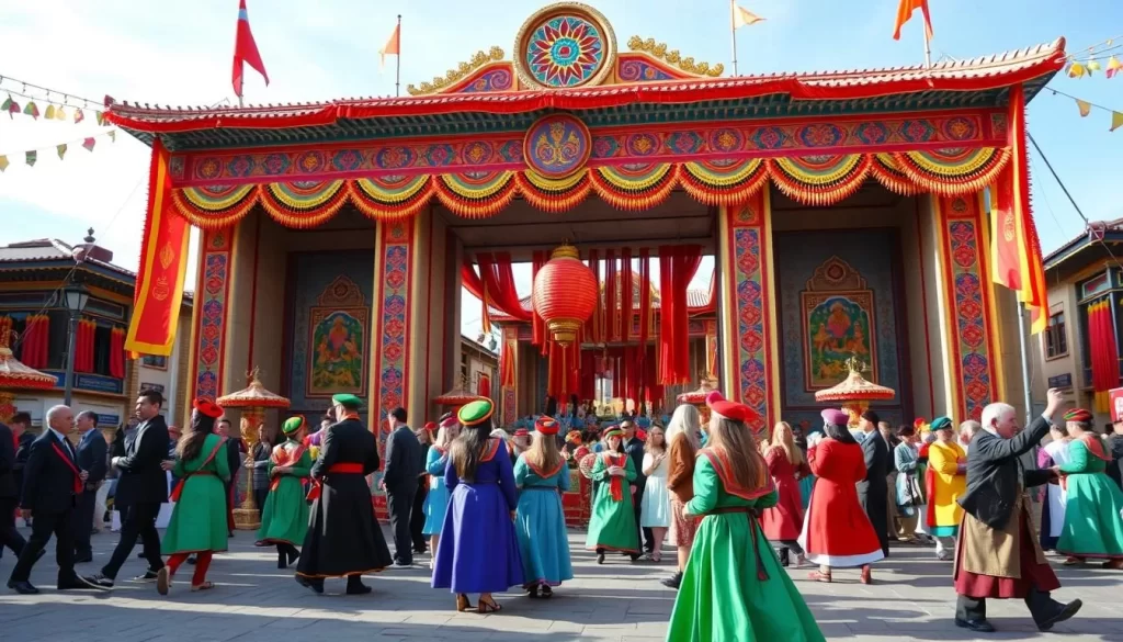 Image of Kyrgyzstan's Ala-Too Square during Nooruz celebrations
