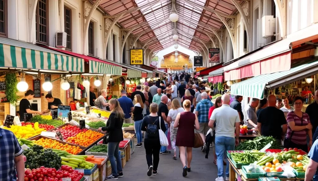 Image of La Batte market on a busy Sunday