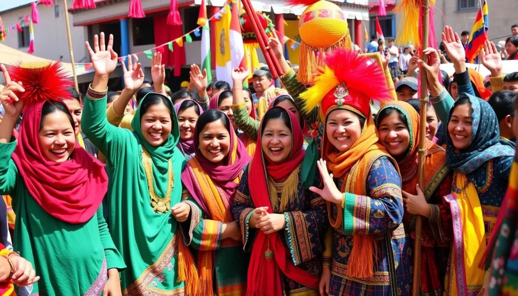 Image of Ladakhi people celebrating a festival