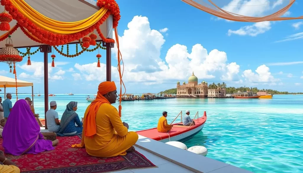 Image of Lakshadweep islands celebrating Islamic festivals