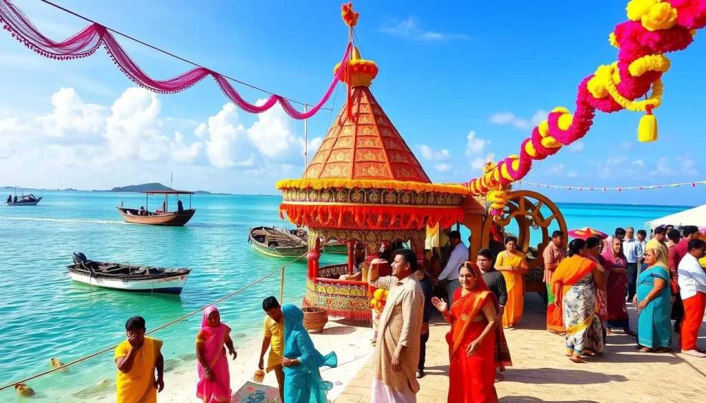 Image of Lakshadweep islands during a festival