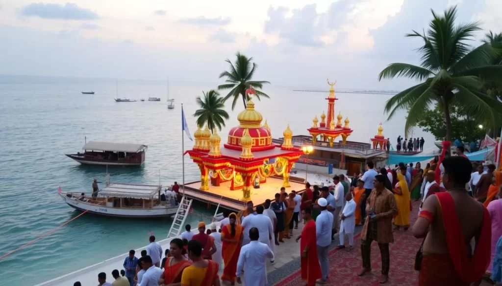 Image of Lakshadweep islands during an Islamic festival