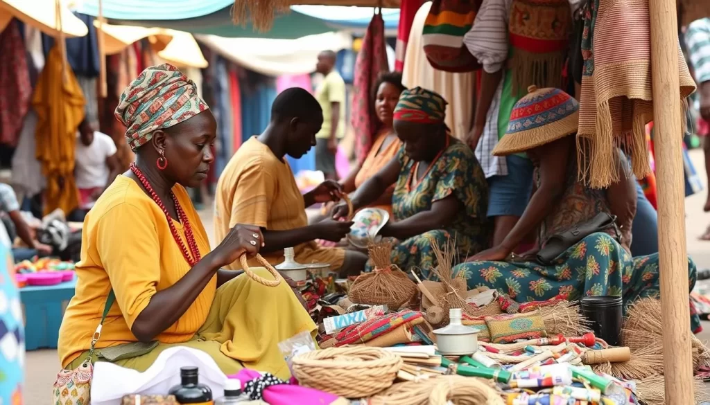 Image of Les Marchés des Artisans in Aneho, Togo, showcasing local artisans at work