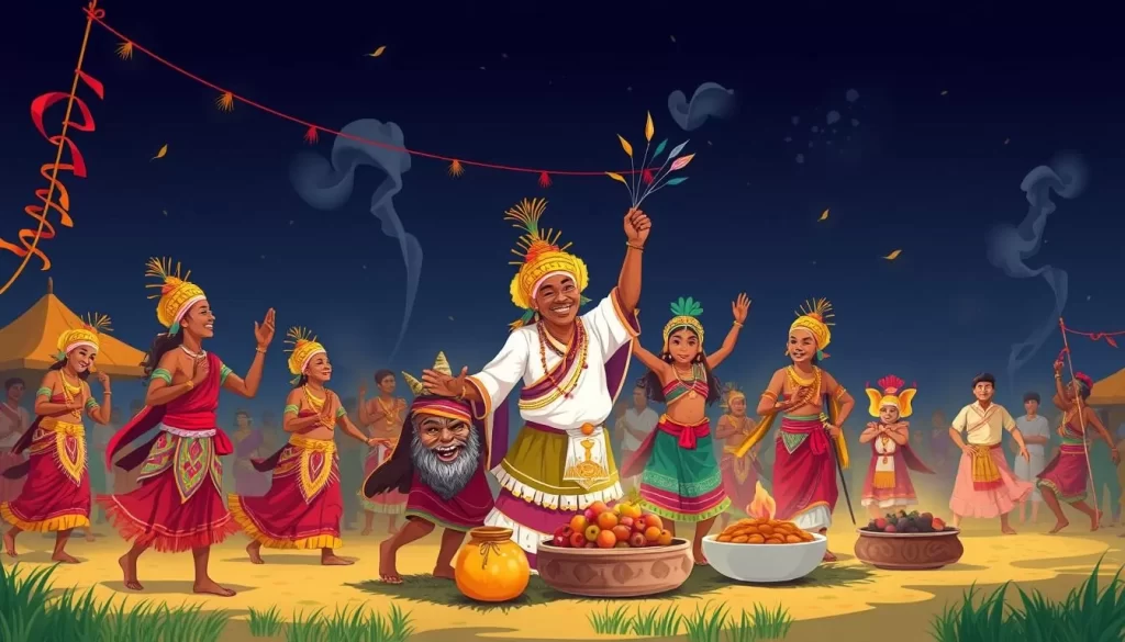 Image of Lotha tribe celebrating Tokhu Emong with traditional dances and feasting