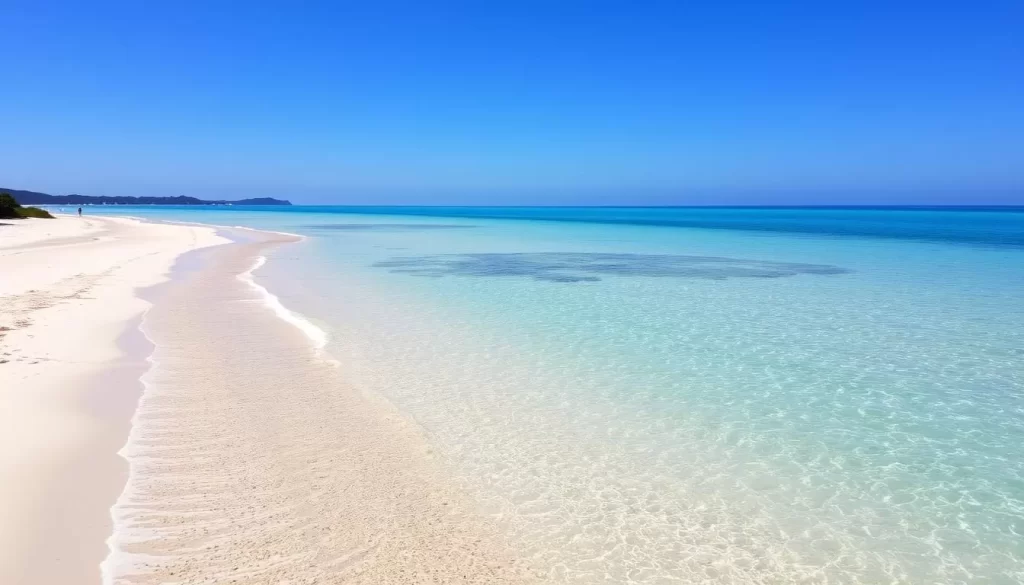 Image of Mai Khao Beach with its pristine sand and clear waters
