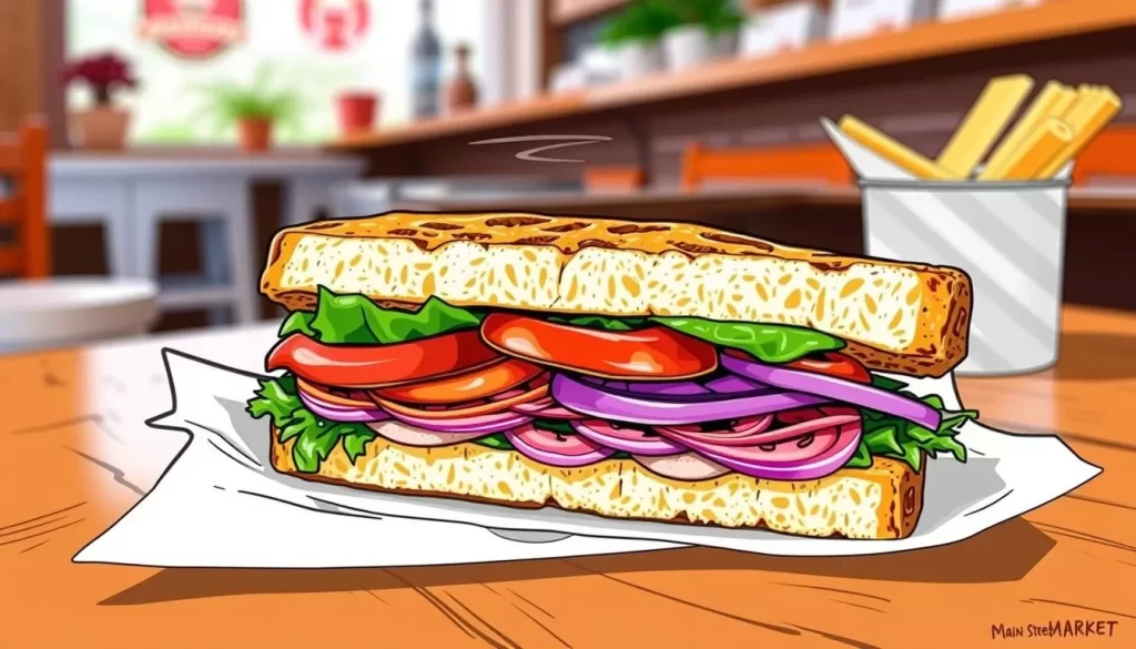 Image of Main Street Market Cafe's gourmet sandwich