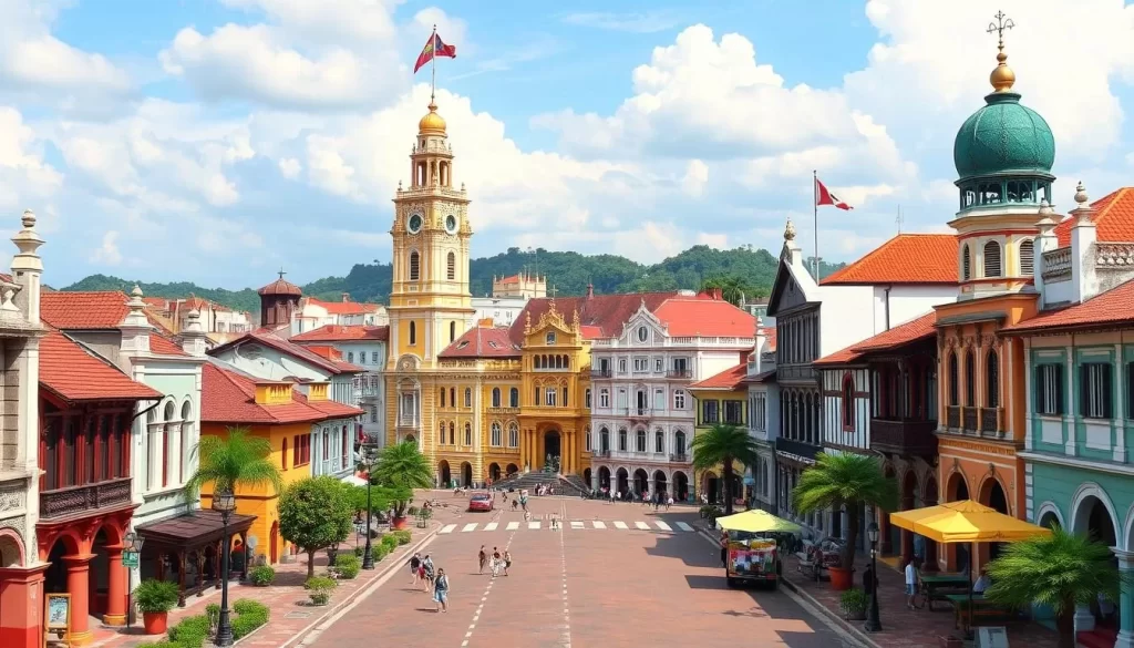 Image of Malacca's historic city center