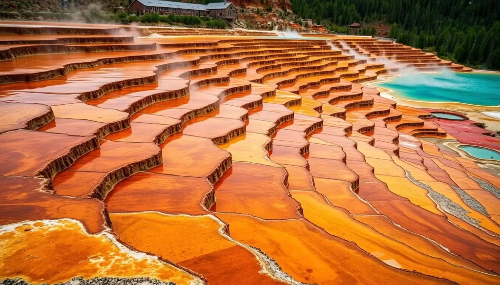 Image of Mammoth Hot Springs terraces