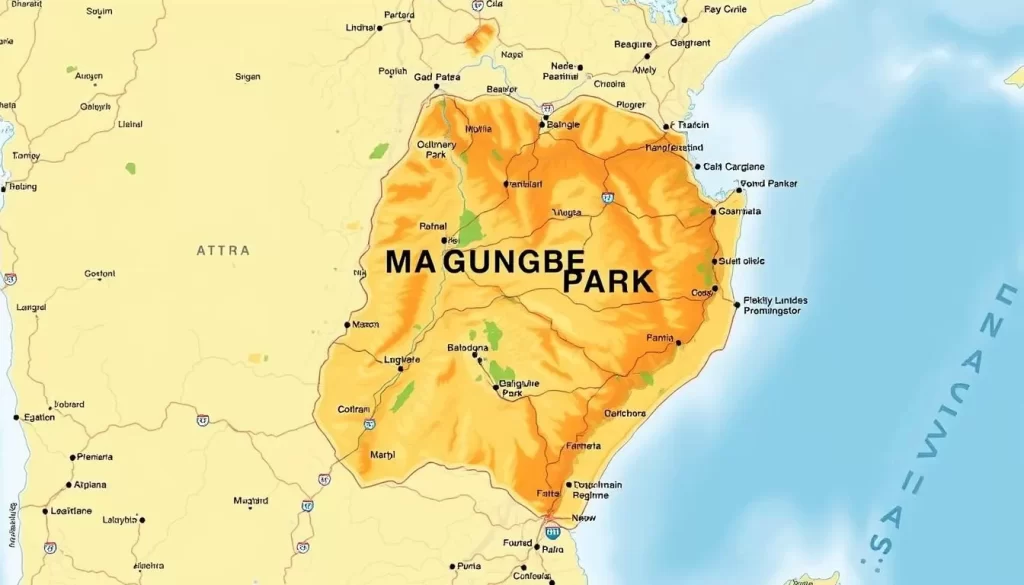 Image of Mapungubwe National Park's location on a map