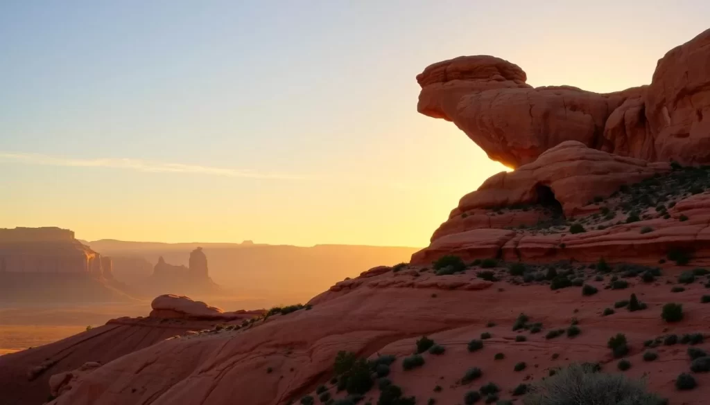 Image of Mesa Arch at sunrise in Canyonlands National Park