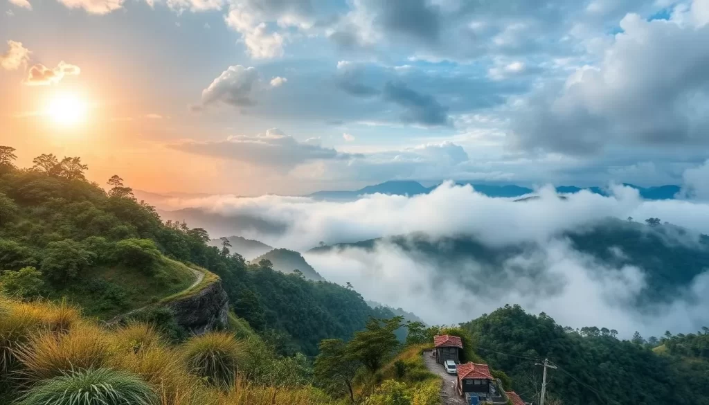 Image of Miaoli County's scenic landscapes in varying weather conditions