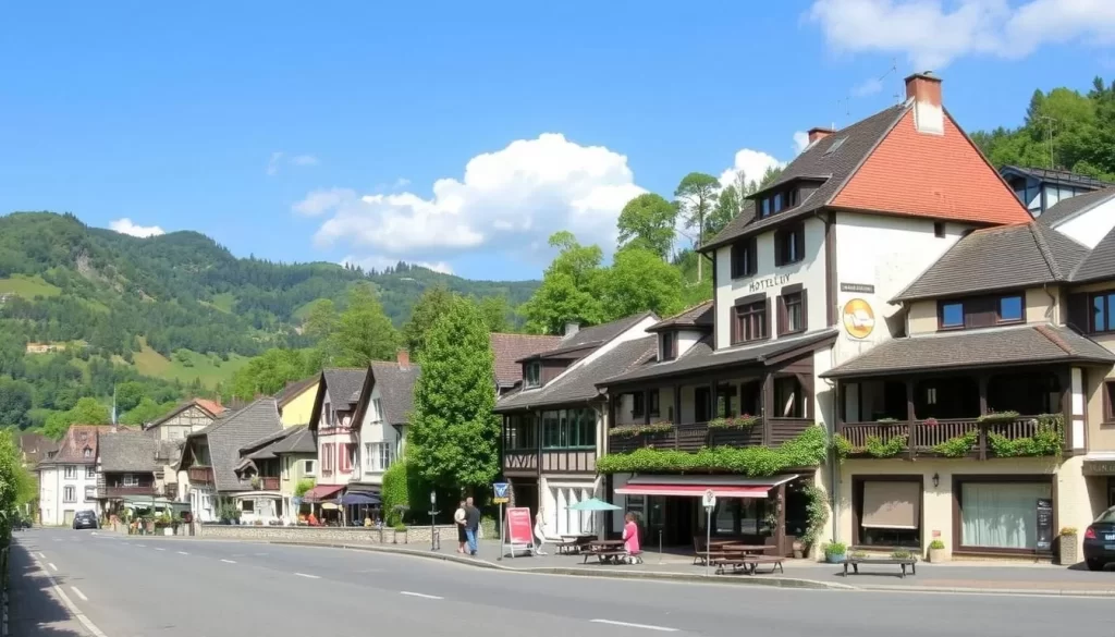 Image of Mondorf-les-Bains town with various accommodations